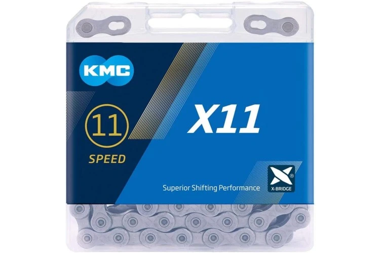 KMC - CADENA 11 VELOCIDADES X11 PLATA-NEGRA, 118 ESLABONES 1 KMC - CADENA 11 VELOCIDADES X11 PLATA-NEGRA, 118 ESLABONES